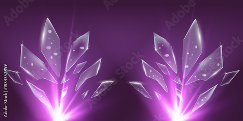 Purple Neon Crystal Light Effect