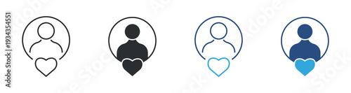 User Care Icon Set, Customer Support Protection, Account Security Symbol, Vector Illustration