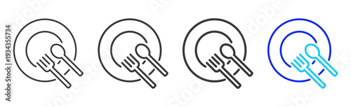 Meal Safety Icon Set Collection Outline Style for Hazard Analysis and Critical Control Points with Multiple Thickness Variations Creative Design Vector Pack