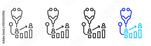 Medical Escalation Icon Set Collection Outline Style for Hazard Analysis and Critical Control Points with Multiple Thickness Variations Creative Design Vector Pack