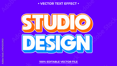 Modern 3D Text Effect Fully Editable Vector Design