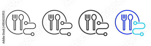 Timeline Safety Icon Set Collection Outline Style for Hazard Analysis and Critical Control Points with Multiple Thickness Variations Creative Design Vector Pack