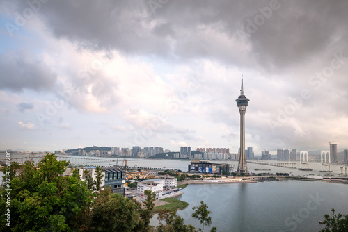 Macau Tower and Macau city skyline