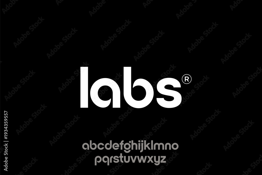 Obraz premium Modern White Labs Logo with Alphabet Sample.