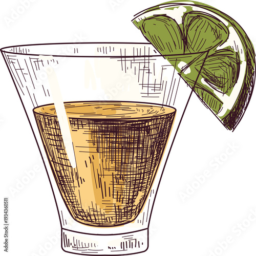 Shot Glass with Lime