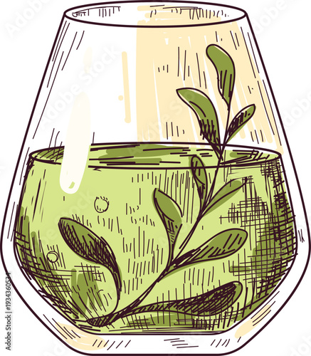 Herbal Garnish Drink