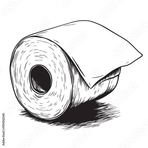 sketch of a toilet paper 