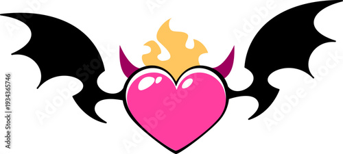 Heart with Bat Wings