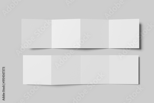 Square Four fold brochure mockup