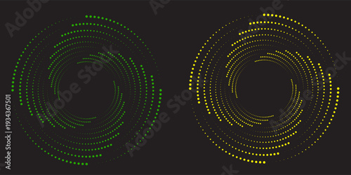 3D blue techno background. Big data visualization on dark space with dotted lines shape effect decoration. Modern graphic design element dots circle style concept for flyer, card, or brochure cover
