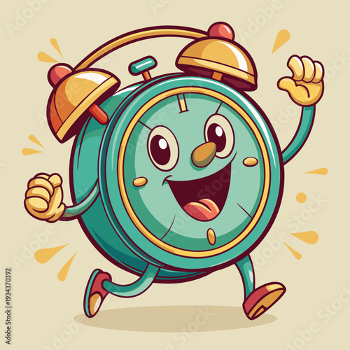 a retro style cartoon illustration of an alarm clo (1)(1)