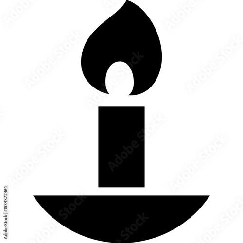 Burning Wax Candle Light