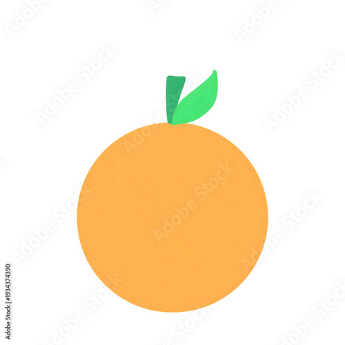 orange with leaves