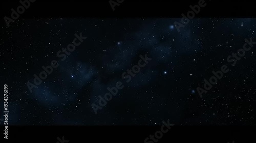 Night Sky with Stars and Galaxy.