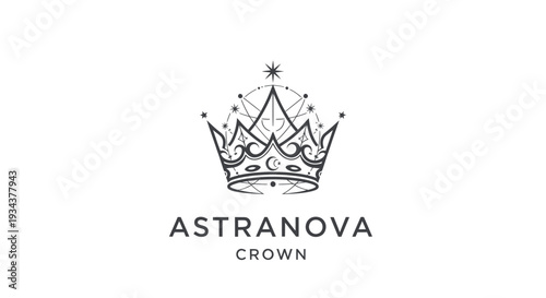Geometric Crown Logo Design - Royalty, Luxury, and Power Symbol