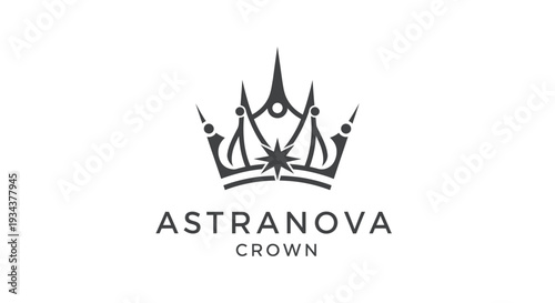 Astranova Crown Logo: Royal Star and Crown Icon