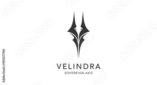 Velindra Sovereign Axis Logo - Abstract Geometric Symbol