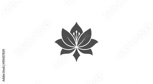 Minimalist Lotus Flower Icon