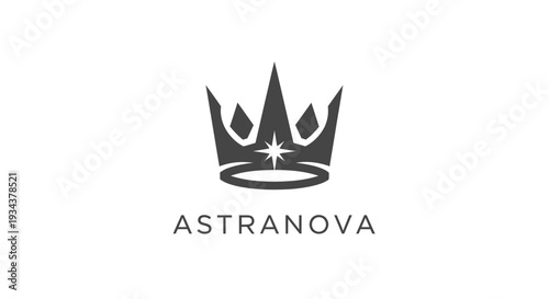 Astranova Crown Logo with Starburst and Text