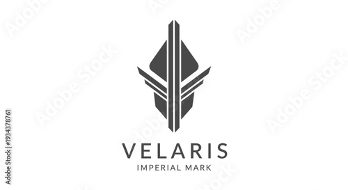 Velaris Imperial Mark Logo. Geometric abstract emblem. Modern design.