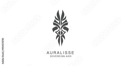 Elegant Abstract Symbol with Text - Auralisse Sovereign Axis