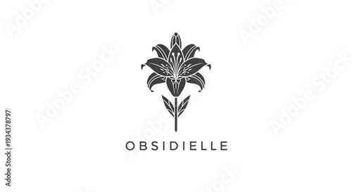 Elegant Lily Flower Logo Icon - Botanical Symbol for Beauty and Nature