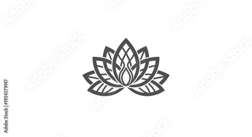 Zen Lotus Flower Logo Icon Vector Illustration