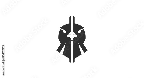 Modern Hawk Head Logo Icon - Abstract Bird Symbol