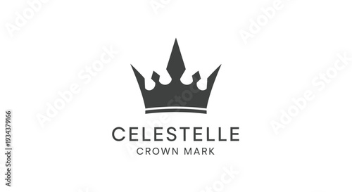 Elegant Crown Logo with Company Name and Tagline on White Background