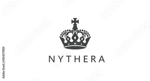 Elegant Crown Logo with Brand Name NYTHERA on White Background