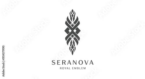 Elegant Seranova Royal Emblem Logo Design - Abstract Geometric Symbol
