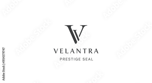 Velantra Prestige Seal Logo - Elegant Brand Identity and Corporate Symbol