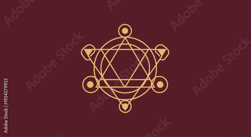 Esoteric Symbol Geometric Pattern Alchemy Mystic Occult Sacred Geometry