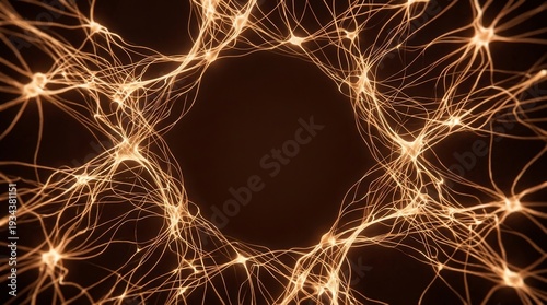 Wallpaper Mural Network of interconnected nodes with glowing connections. Torontodigital.ca