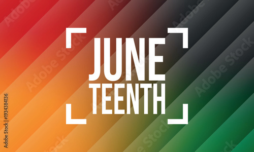 Juneteenth Independence Day. Freedom or Emancipation day. Annual american holiday, celebrated in June 19. African-American history and heritage. Poster, greeting card, banner and background. Vector