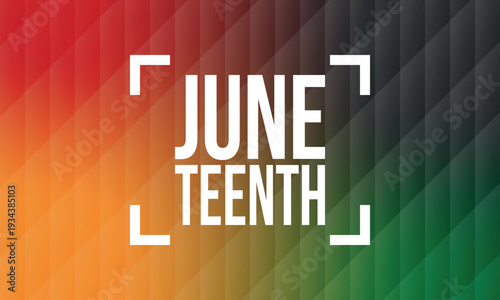 Juneteenth Independence Day. Freedom or Emancipation day. Annual american holiday, celebrated in June 19. African-American history and heritage. Poster, greeting card, banner and background. Vector