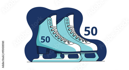 Vibrant ice skates in teal with fifty percent off sale