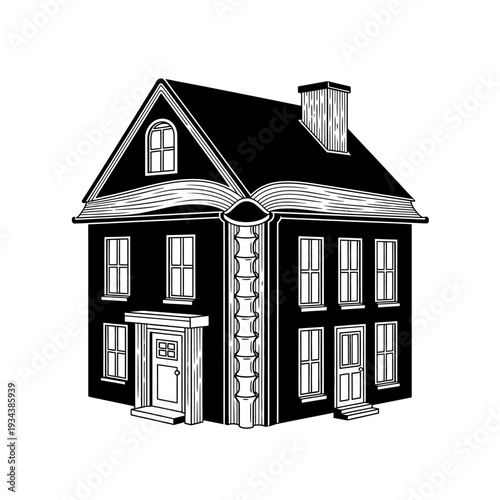 House Made of Open Book: Symbolizing Knowledge, Education, and Home Library