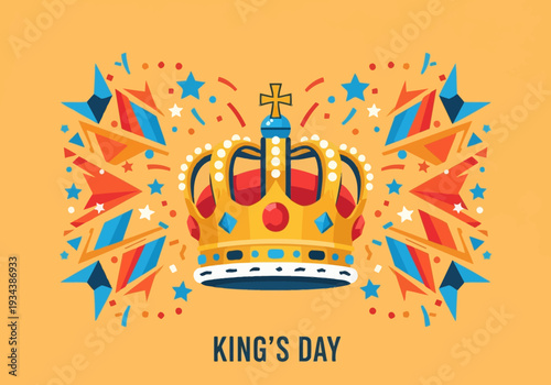 Royal Golden Crown with Jewels and Ornate Design.