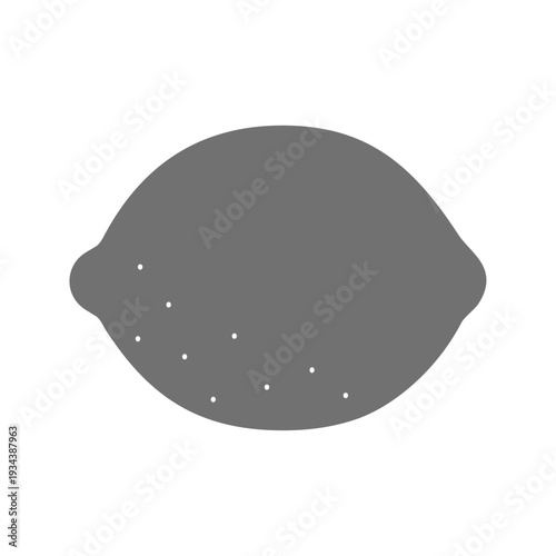 レモンのシンプルシルエットアイコン（モノクロ）