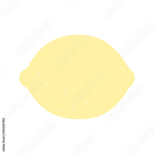 レモンのシンプルアイコン（イエロー・フラット）