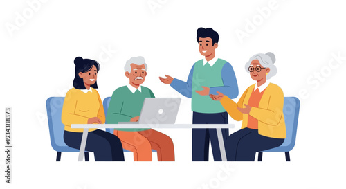 Intergenerational Digital Literacy Workshop: Young Instructor Guides Seniors Using Laptop for Online Learning & Technology Education