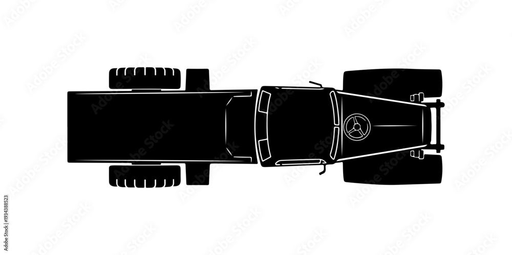 Fototapeta premium Top view of a Formula 1 car