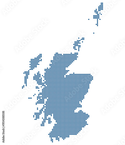 Scotland Blue Dotted Map Digital Economy Strategy
