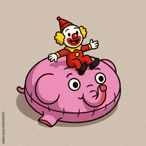 Oversized Whoopee Cushion Pink Elephant April Fool's Joke