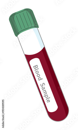 Green Cap Blood Sample Tube - Medical Test Tube for Laboratory Analysis