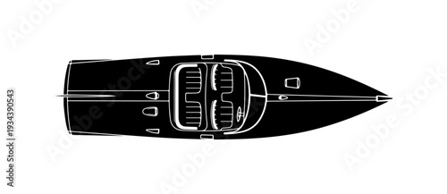 Top view of a speedboat