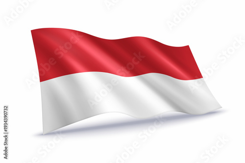 Free Download Monaco Waving Flag Isolated on White - GFXLoad