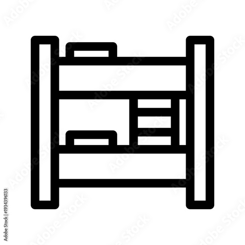 Bunk Bed Icon Vector Symbol Design Illustration