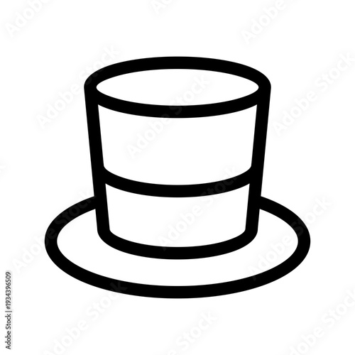 Top Hat Icon Vector Symbol Design Illustration